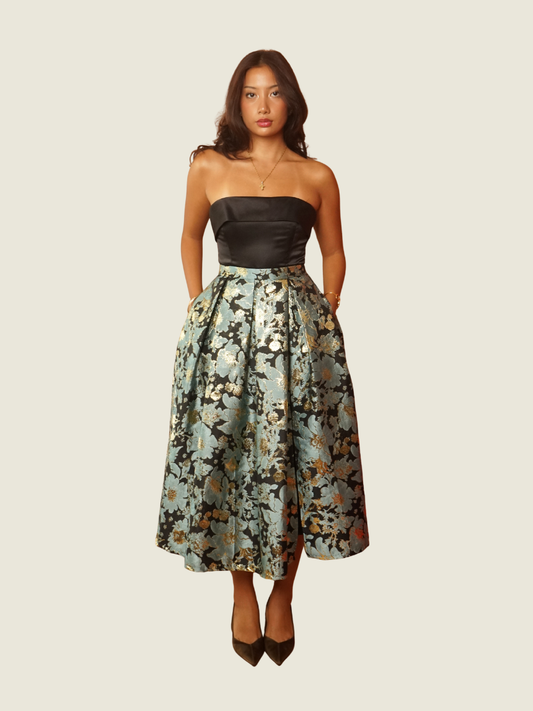 Maniju Jacquard Midi Dress