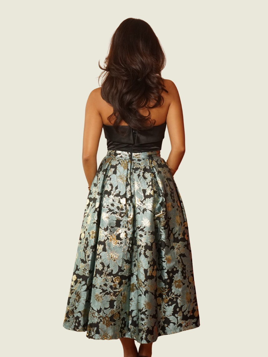 Maniju Jacquard Midi Dress