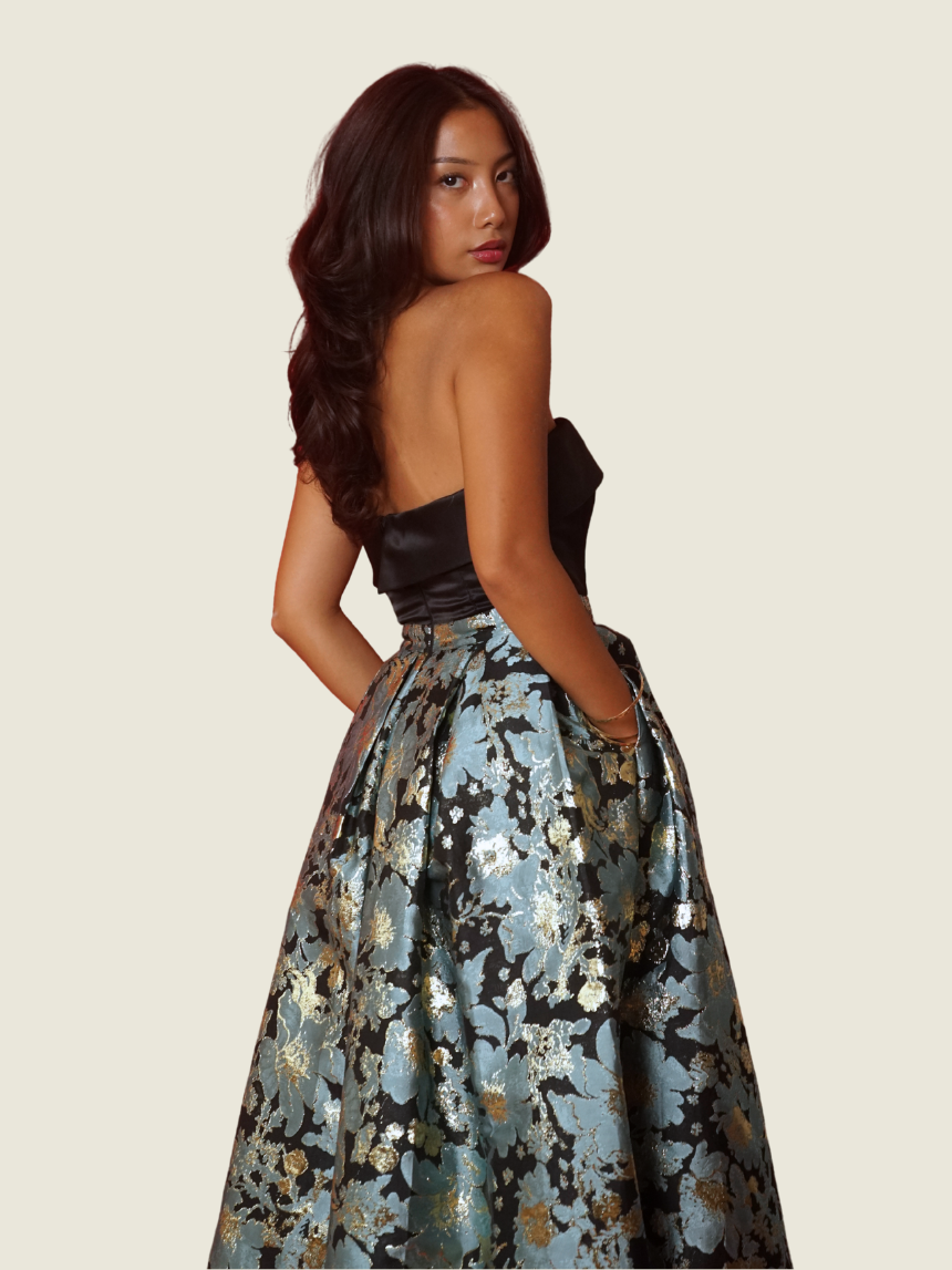 Maniju Jacquard Midi Dress