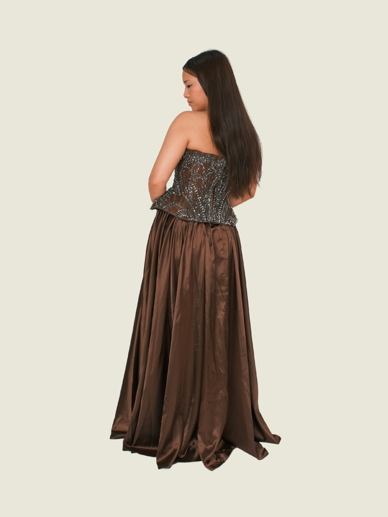 Mara Chua Brown Sequins Dress