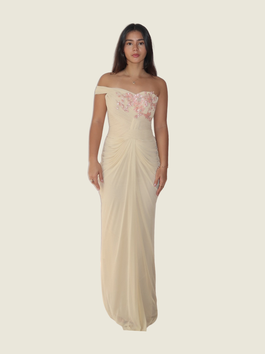 Maureen Disini Custom Yellow Tube Gown