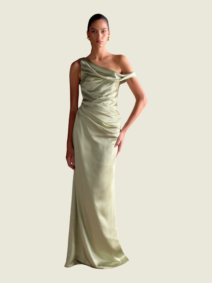 Meshki Dalia Off Shoulder Satin Maxi
