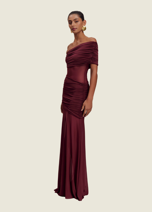 Meshki Dallas One Shoulder Mesh Maxi Dress hover image