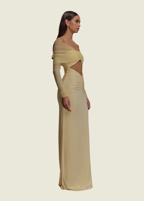 Meshki Rafaella Slinky and Mesh Maxi Dress hover image