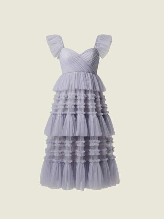 Micah Lacap Purple Tulle Gown