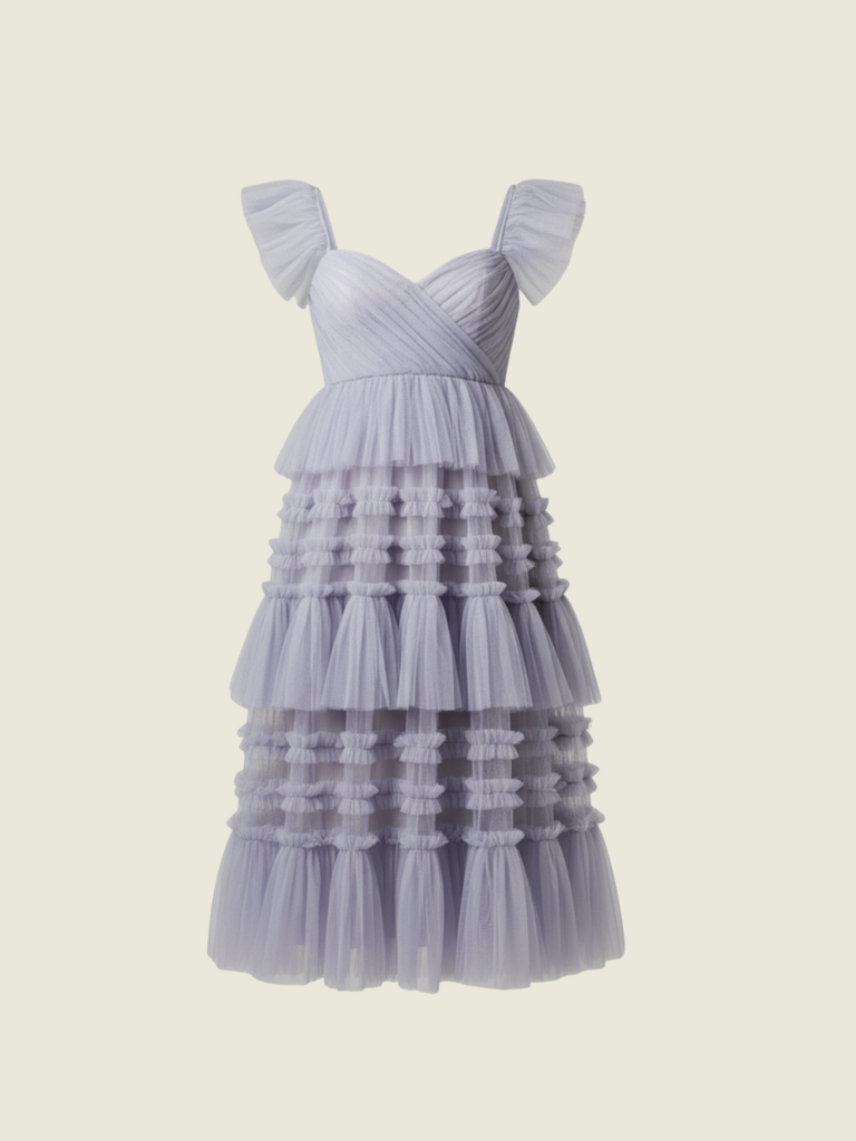 Micah Lacap Purple Tulle Gown