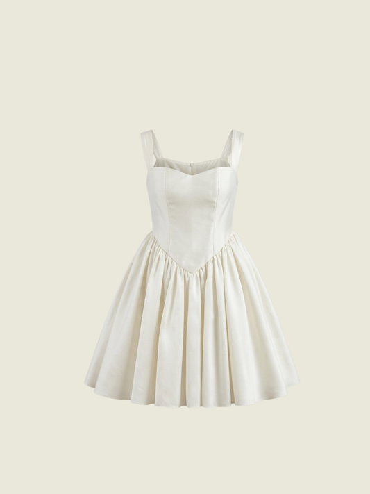 Micah Lacap White Midi Dress