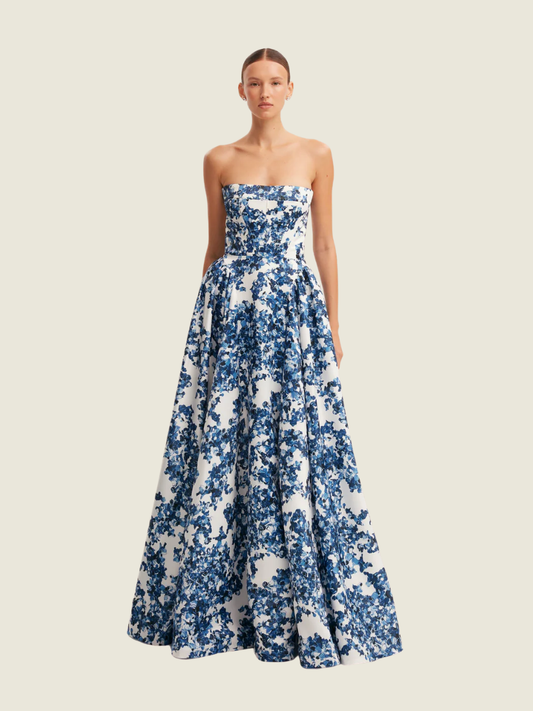 Milla Ravishing Blue Corset Maxi
