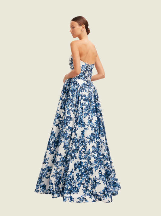 Milla Ravishing Blue Corset Maxi