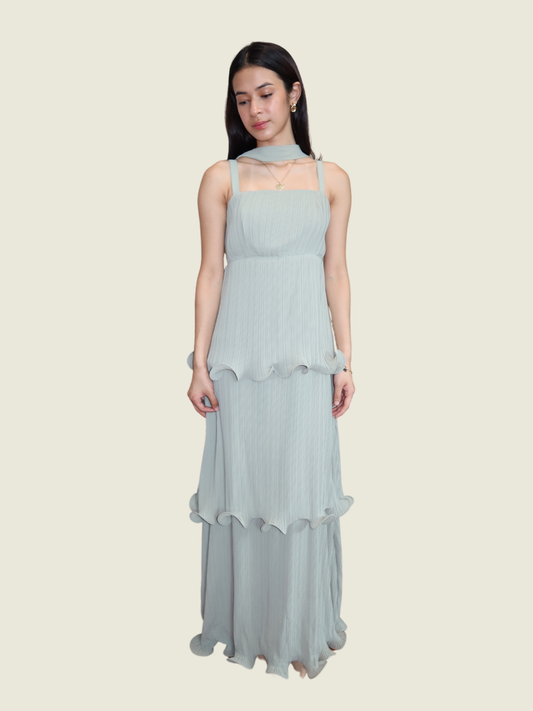 Misse Pleated Maxi Dress