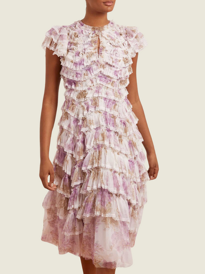 Needle & Thread Wisteria Ruffle Lace Ballerina Dress