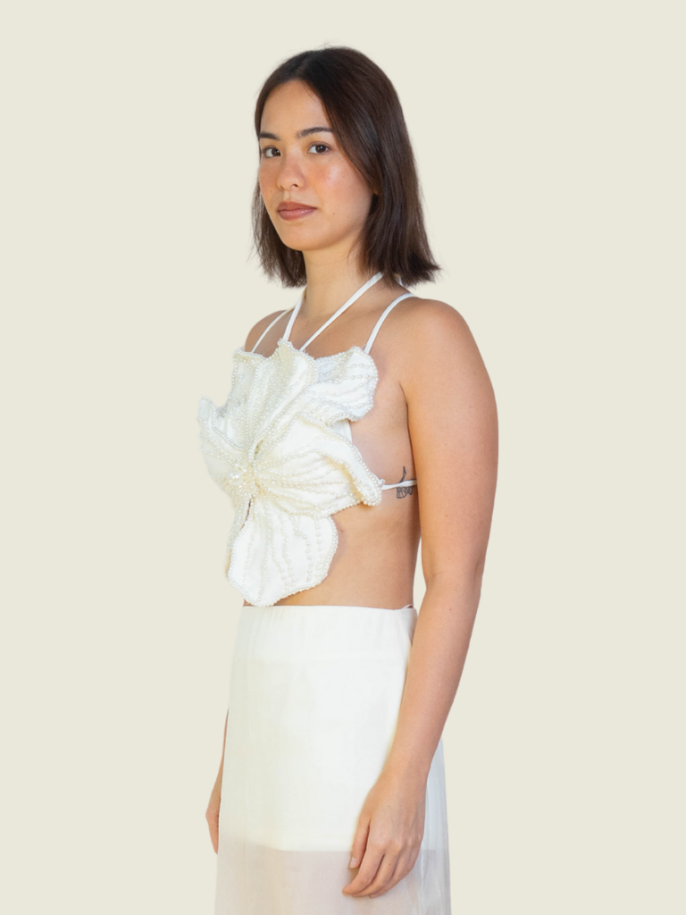 Pat Bo Pearl White Top