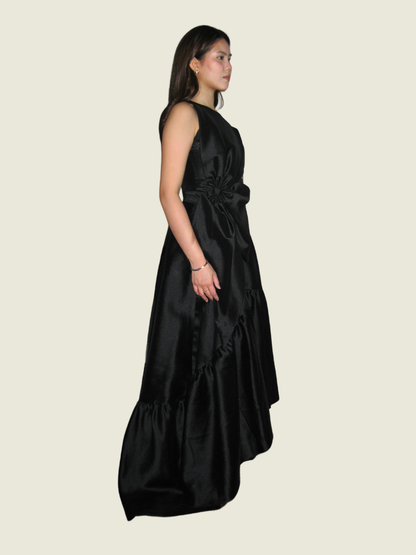 Patty Ang Black Bow Two Piece Gown