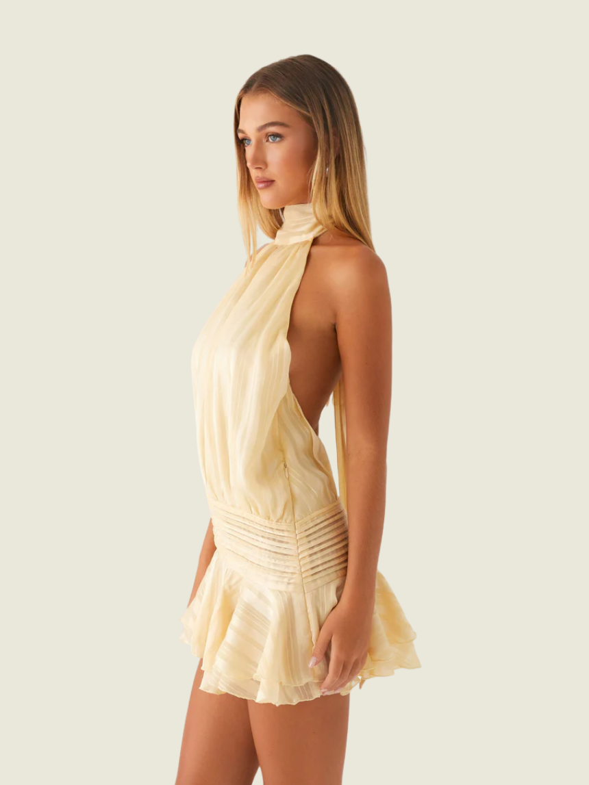 Peppermayo Yellow Willow Mini Dress