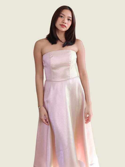 Rajo Laurel Pink Metallic Midi