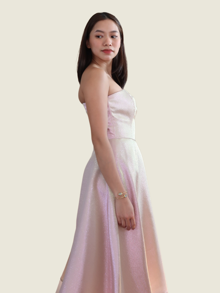 Rajo Laurel Pink Metallic Midi