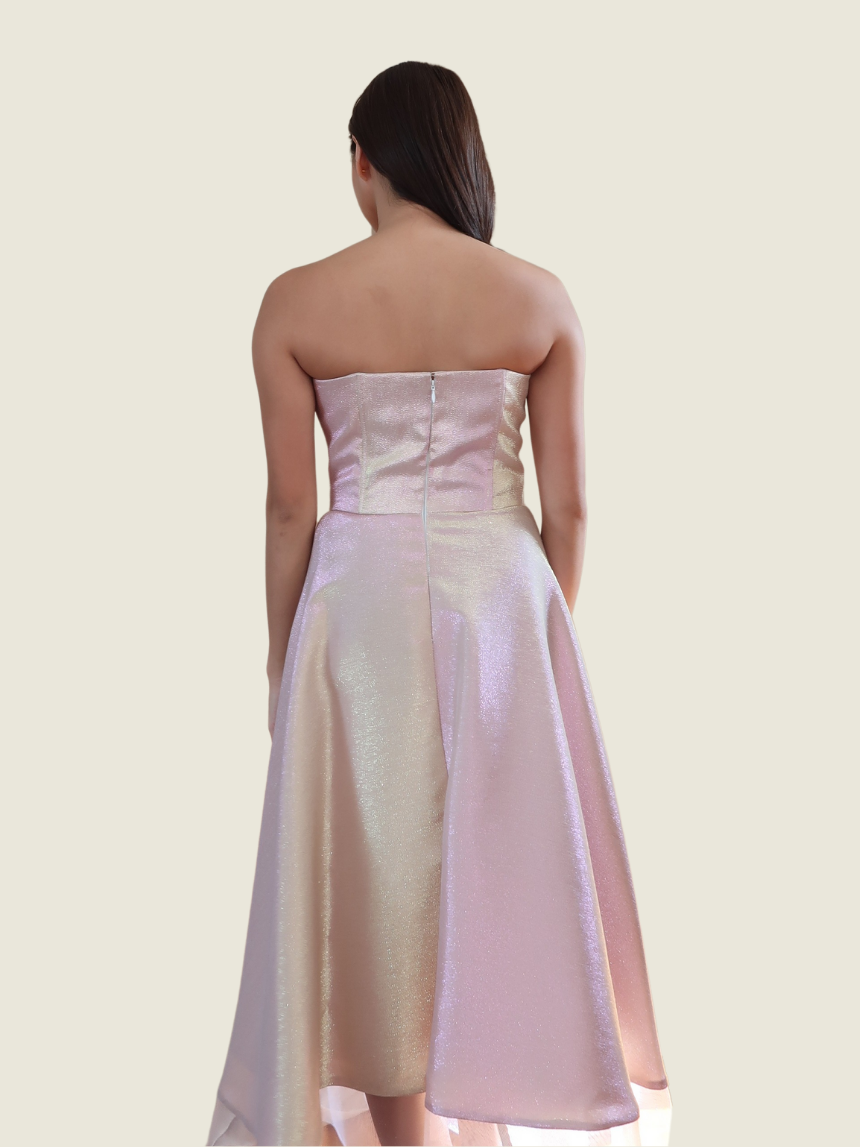 Rajo Laurel Pink Metallic Midi