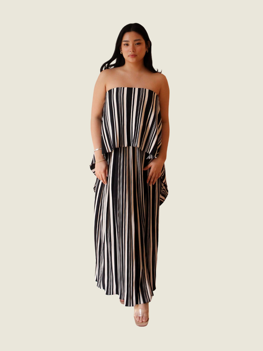 Rajo Laurel Striped Tube Midi
