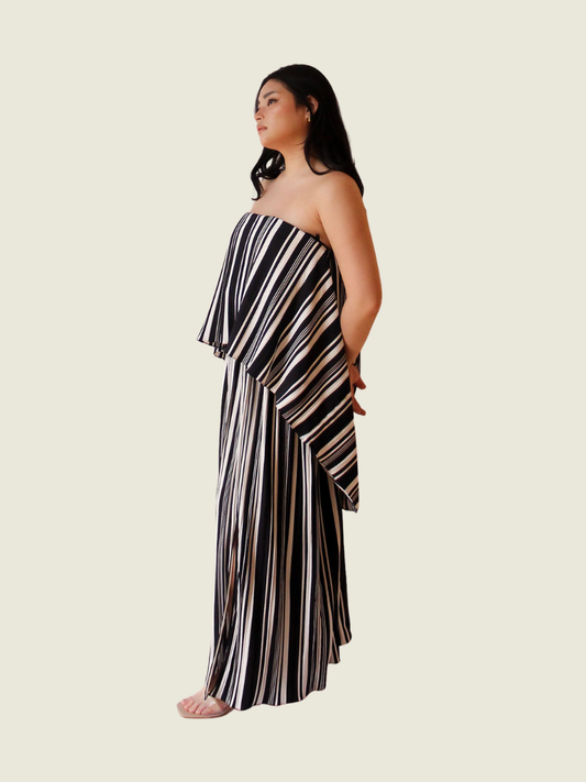 Rajo Laurel Striped Tube Midi
