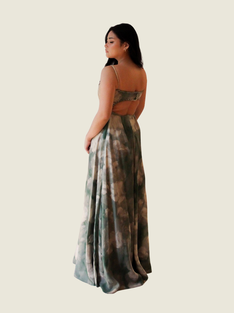 Rosanna Ocampo Weaved Green Maxi
