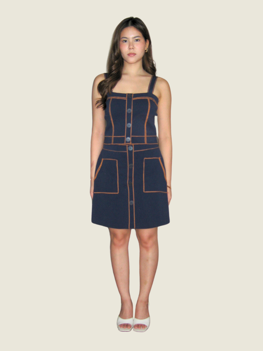 Sandro Royal Blue Top and Skirt Set