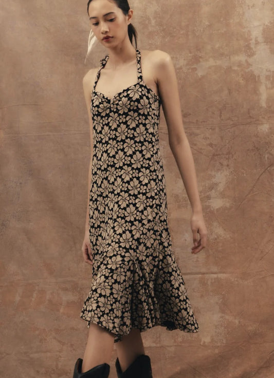 Halohalo Lace Halter Maxi Dress