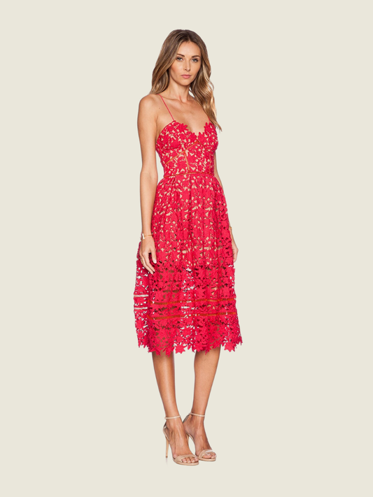 Self Portrait Red Azalea Dress