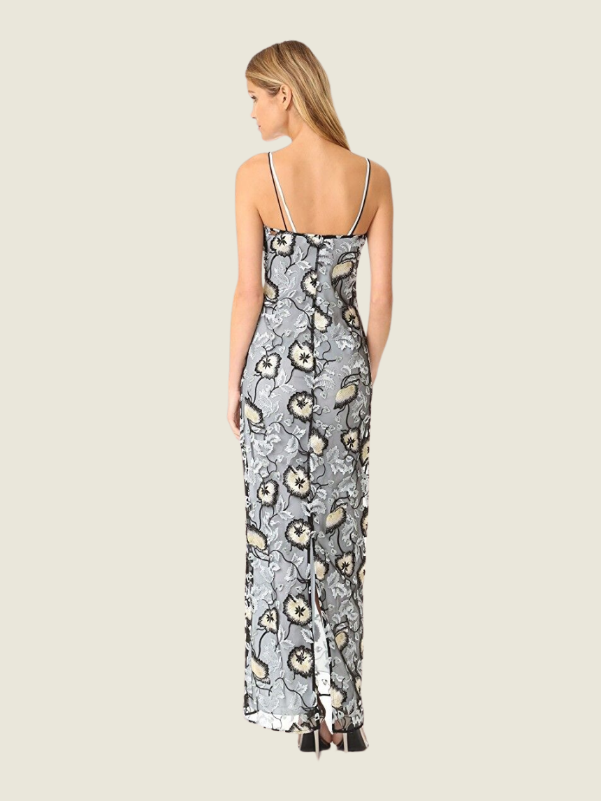 Self Portrait Sophia Floral-embroidered Slip Dress