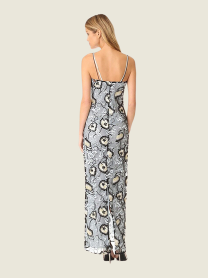 Self Portrait Sophia Floral-embroidered Slip Dress