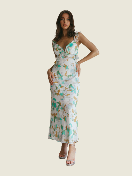 Selfie Leslie Second Chances Ruffle Trim Midi