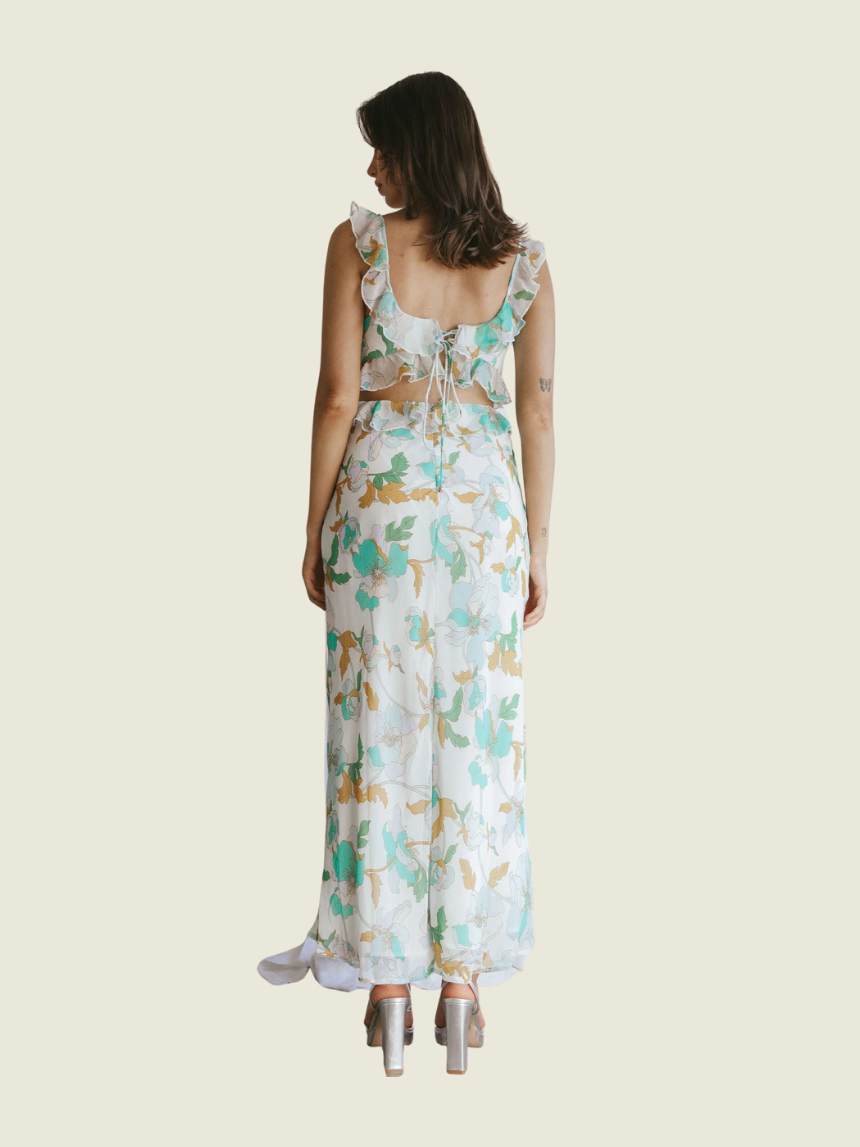 Selfie Leslie Second Chances Ruffle Trim Midi