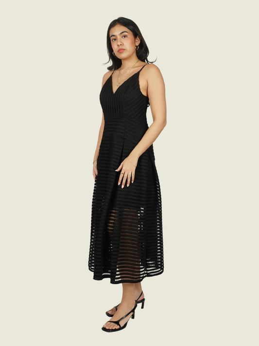 Shona Joy Pegasus Pleated Midi Dress