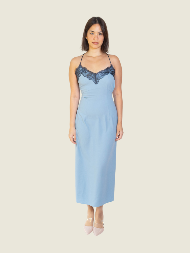 Snidel Blue Lacy Detail Dress