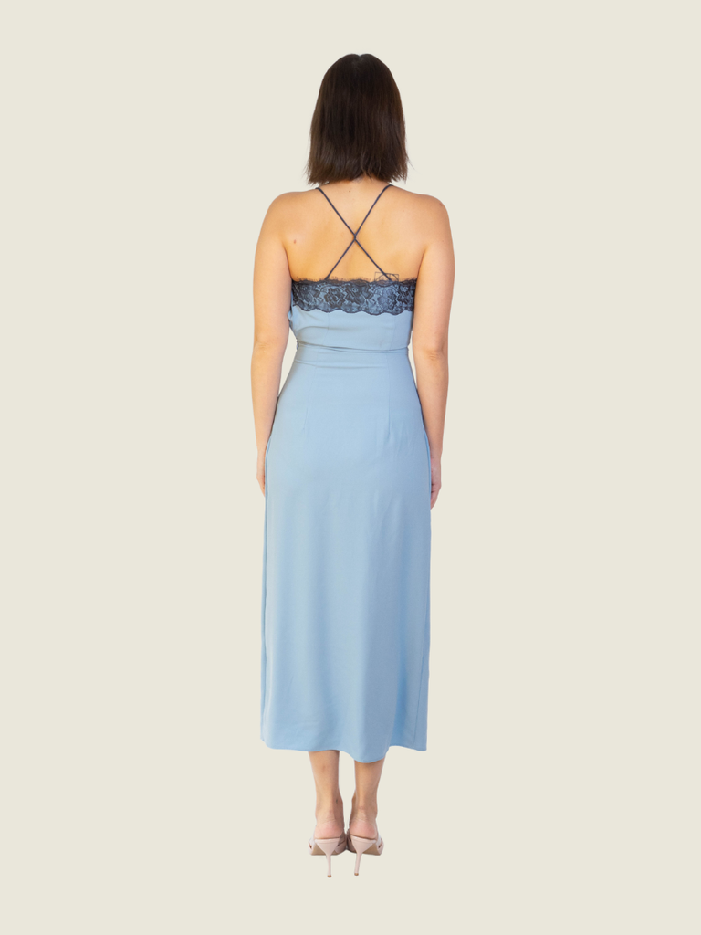 Snidel Blue Lacy Detail Dress