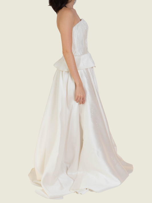Studio Carlene Custom White Corset Ball Gown