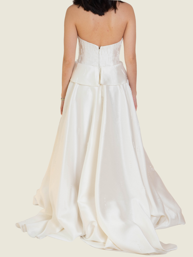 Studio Carlene Custom White Corset Ball Gown