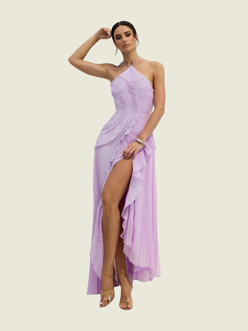 Sunfere Nina Pleated Halterneck Midi