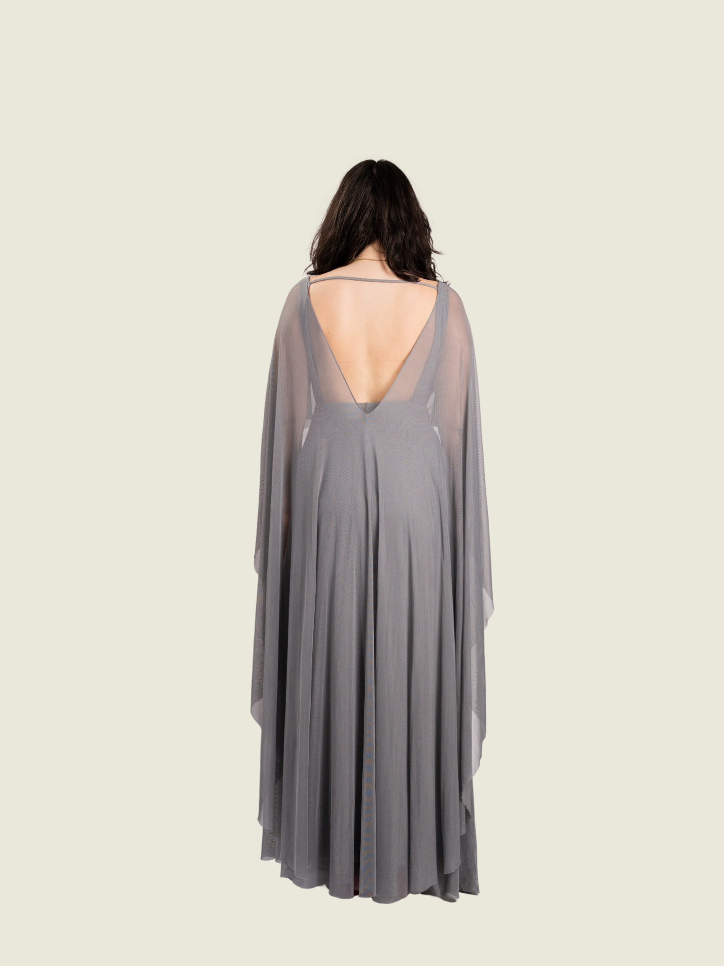 Tantease Long Dress in Gray