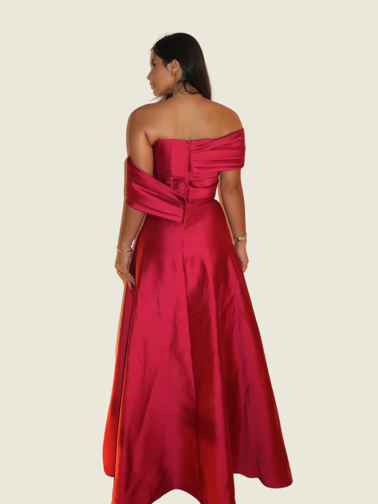 Vania Romoff Custom Off Shoulder Bow Gown