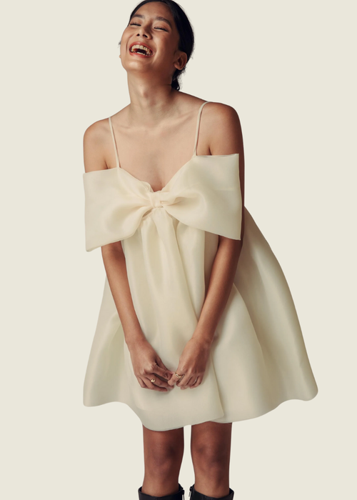 Vania Romoff Holiday Mini Bow Dress