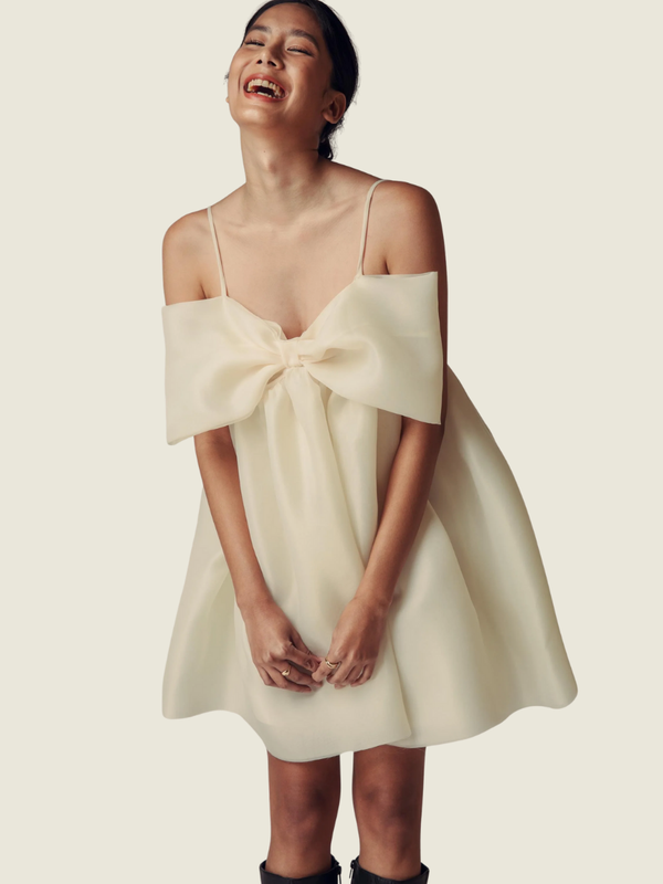 Vania Romoff Holiday Mini Bow Dress