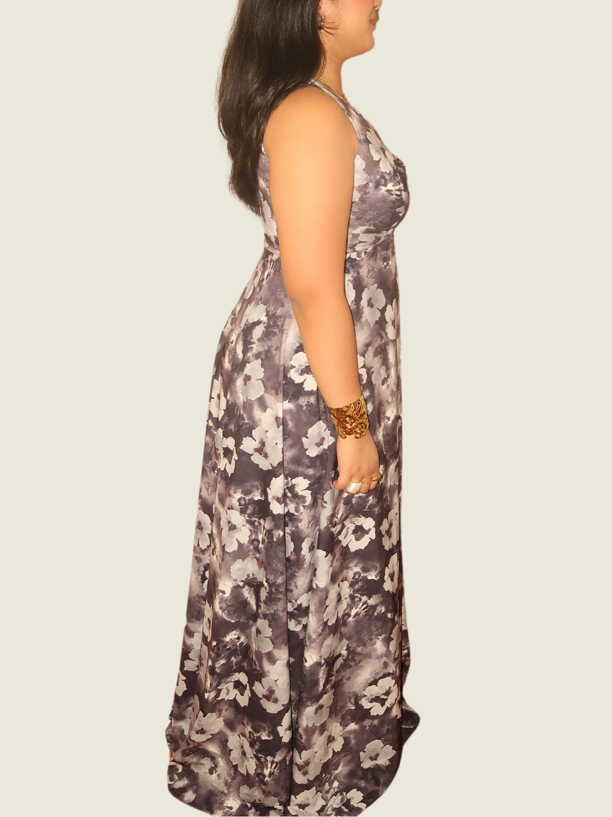 Vittorio Purple Floral Maxi