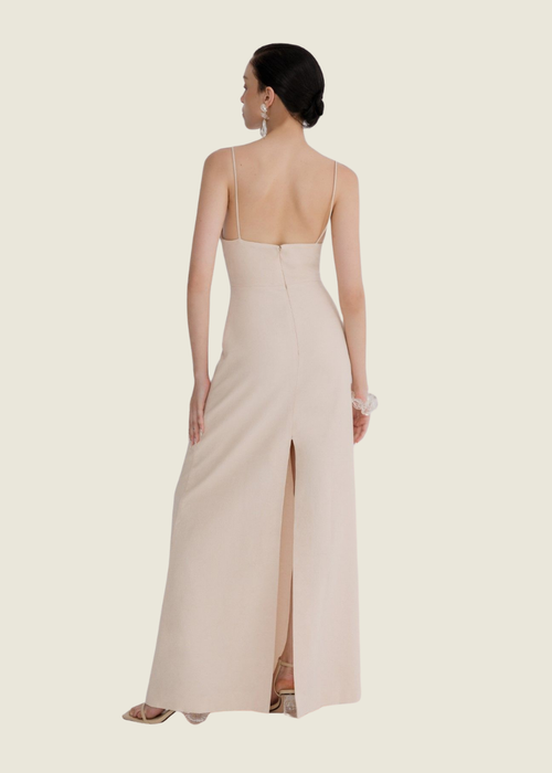 White Ant Beige Margot Open Back Dress hover image