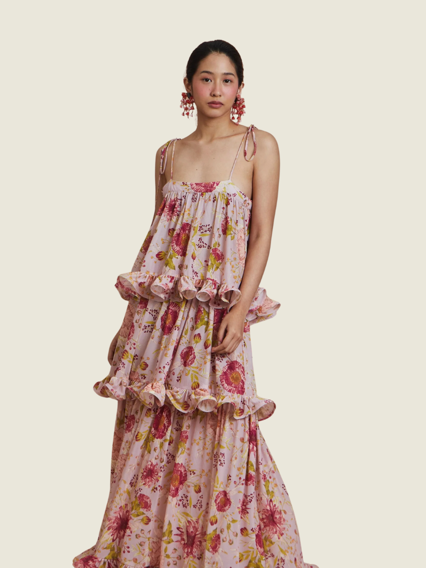 Yong Studio Aurora Pink Maxi Dress