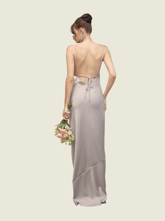 ZOO the Label Giovanna Cowl Neck Silk Maxi Dress