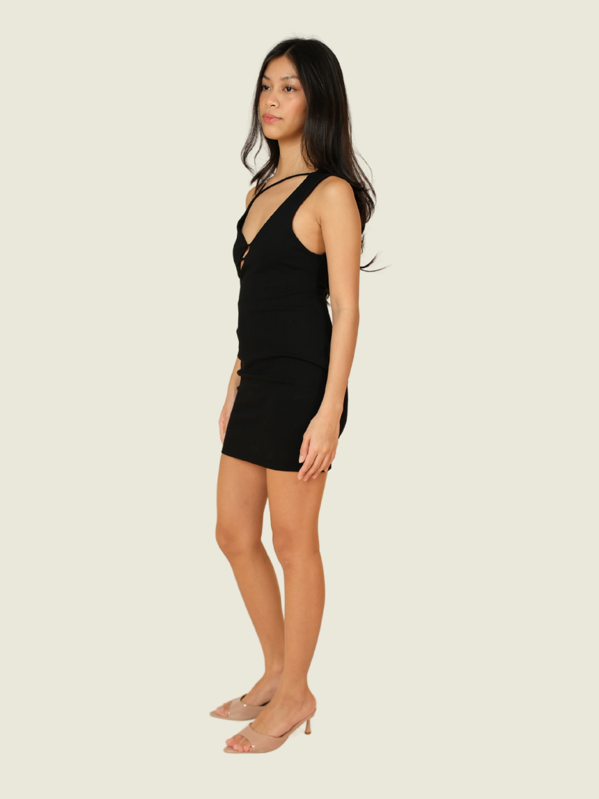 Zara Black Cut Out Dress