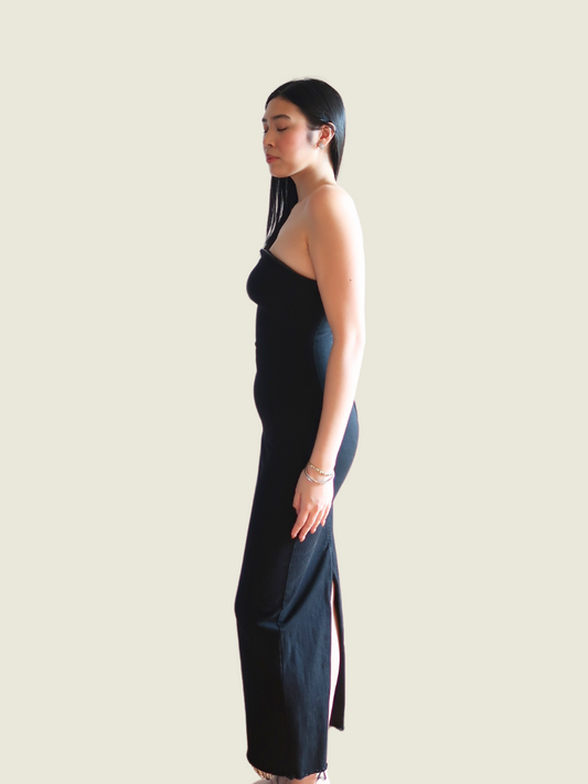 Zara Black Tube Maxi Dress