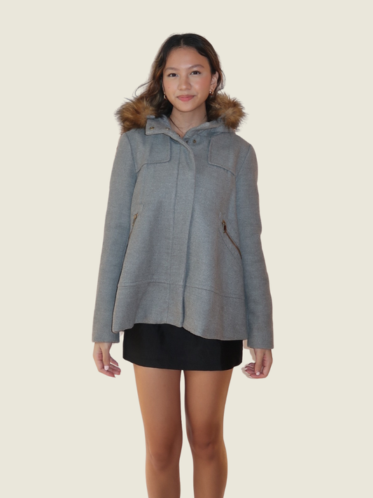 Zara Gray Wool Coat