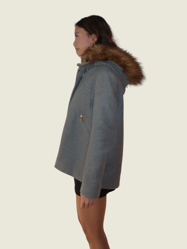 Zara Gray Wool Coat
