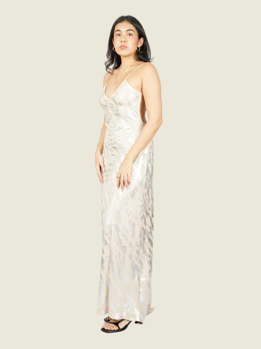 Zara Metallic Slip Dress